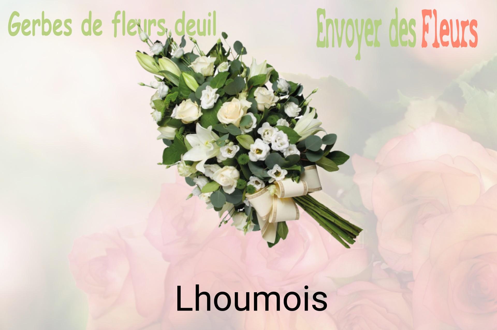 Gerbe de fleurs de deuil livrée à Lhoumois